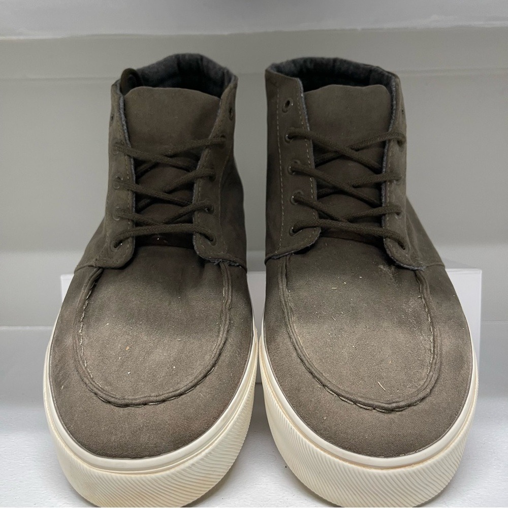 Old Navy Mens Mid Top Moc Sneakers Shoes Dark‎ Gray Lace Up Size 10